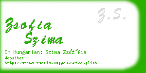 zsofia szima business card